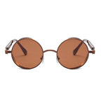 Lunettes de soleil en métal au format rond