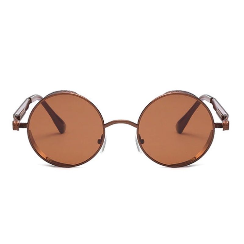 Lunettes de soleil en métal au format rond