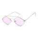 Argent avec verres rose
