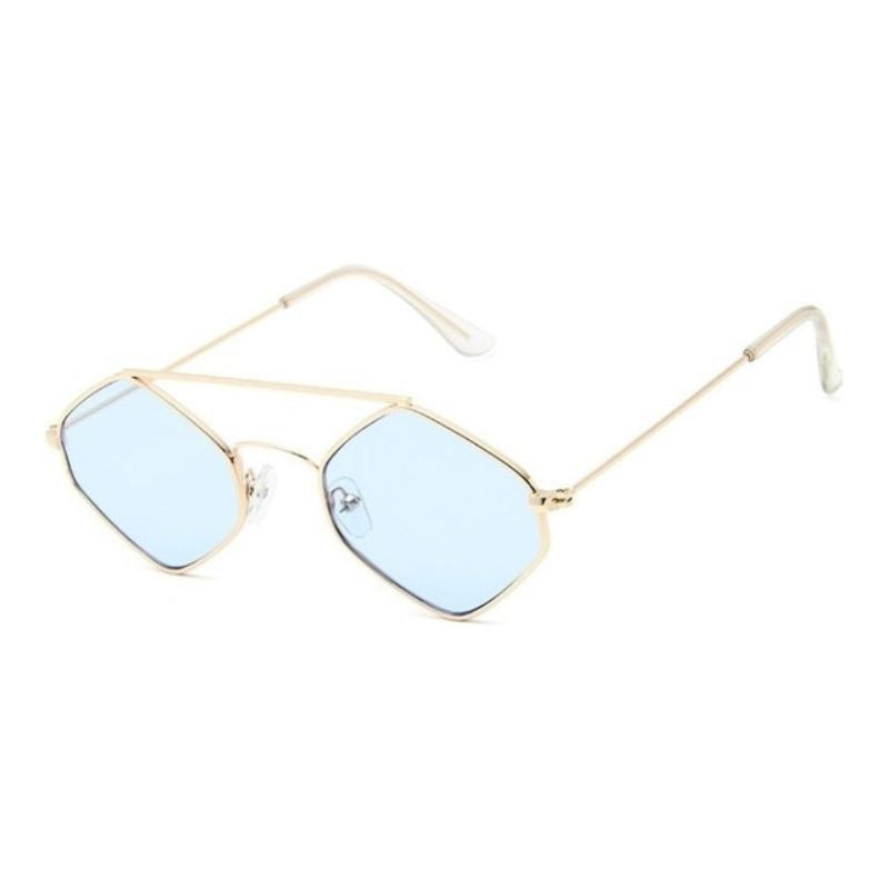 Lunettes de soleil femme au format hexagonal