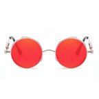 Lunettes de soleil métalliques de forme ronde
