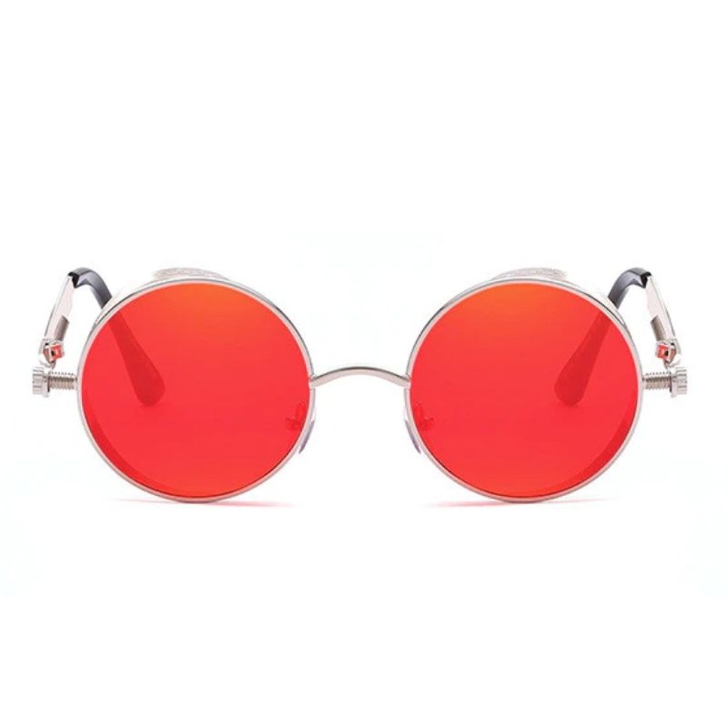 Lunettes de soleil métalliques de forme ronde