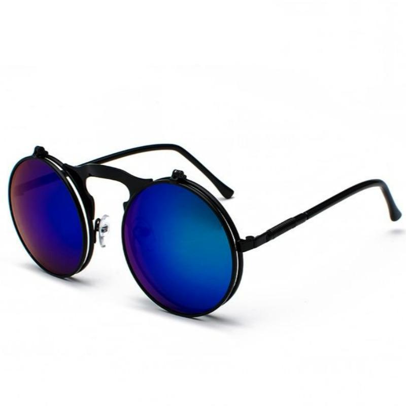 Lunettes de soleil rétro à verres relevables