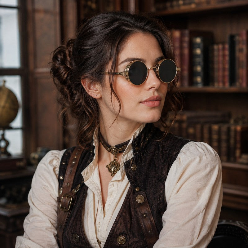 Lunettes de soleil rétro steampunk
