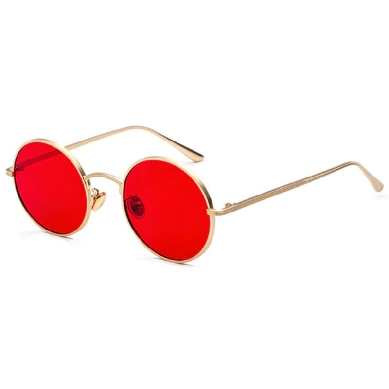 Lunettes de soleil rondes rouges vintage