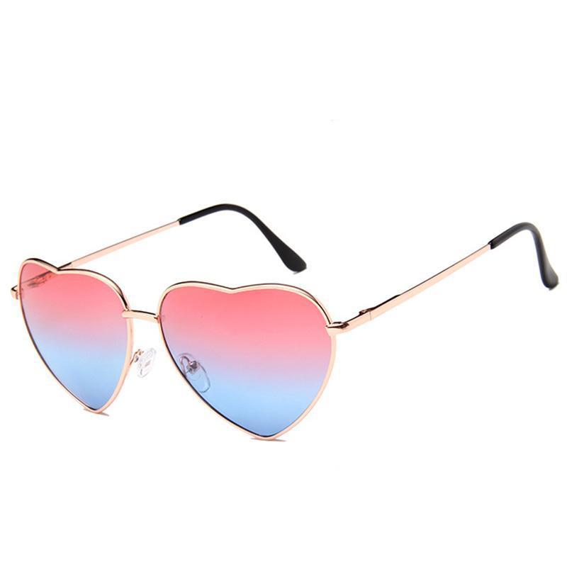 Lunettes de soleil rouges en cœur