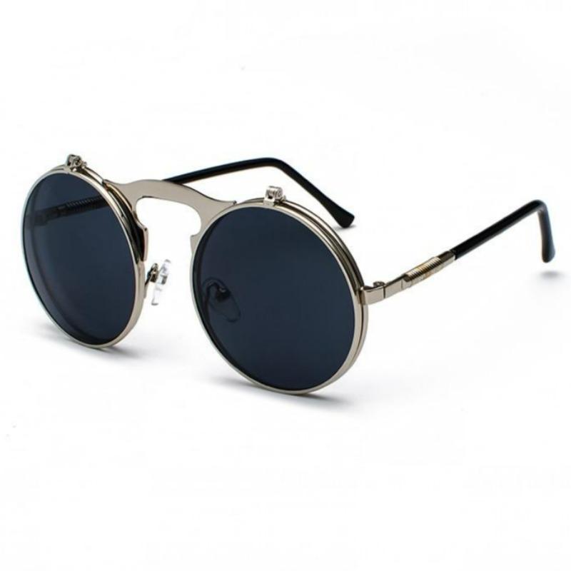 Lunettes de soleil steampunk à verres rabattables