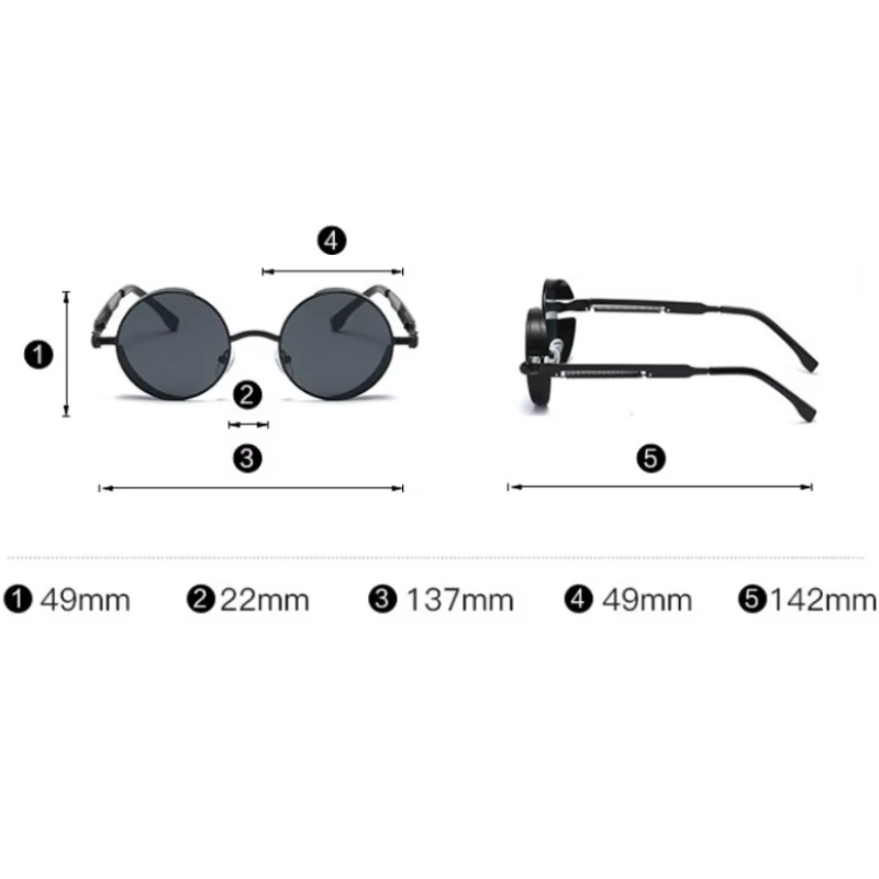 Lunettes de soleil vintage façon steampunk