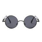 Lunettes en métal de forme ronde pour le soleil