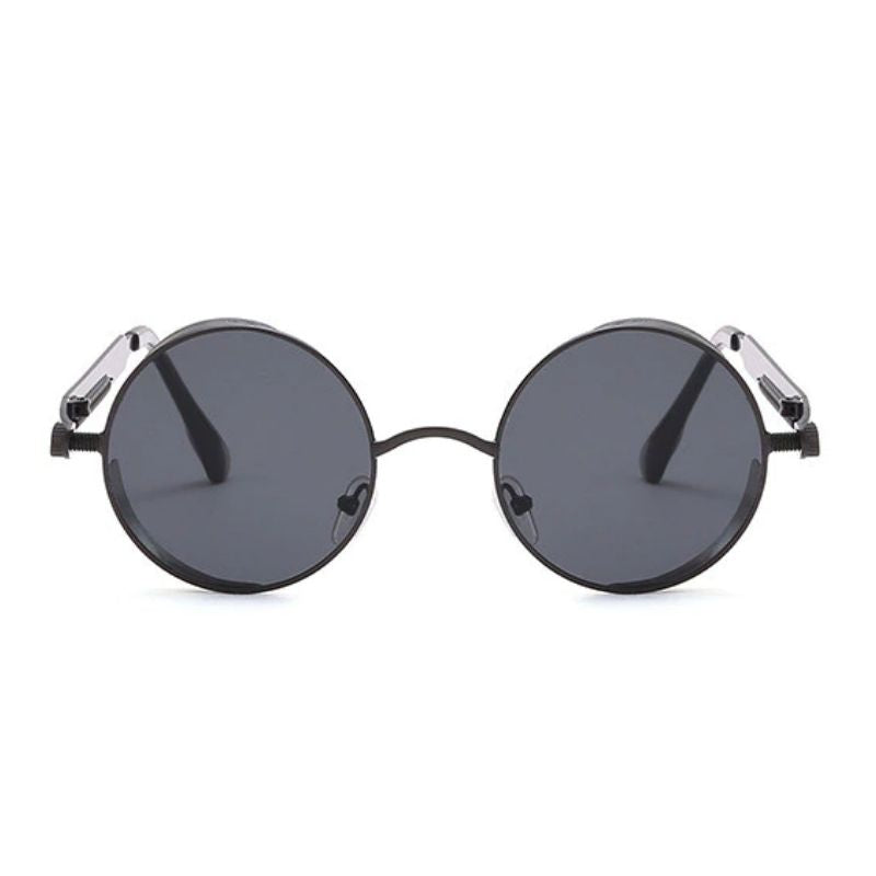 Lunettes en métal de forme ronde pour le soleil