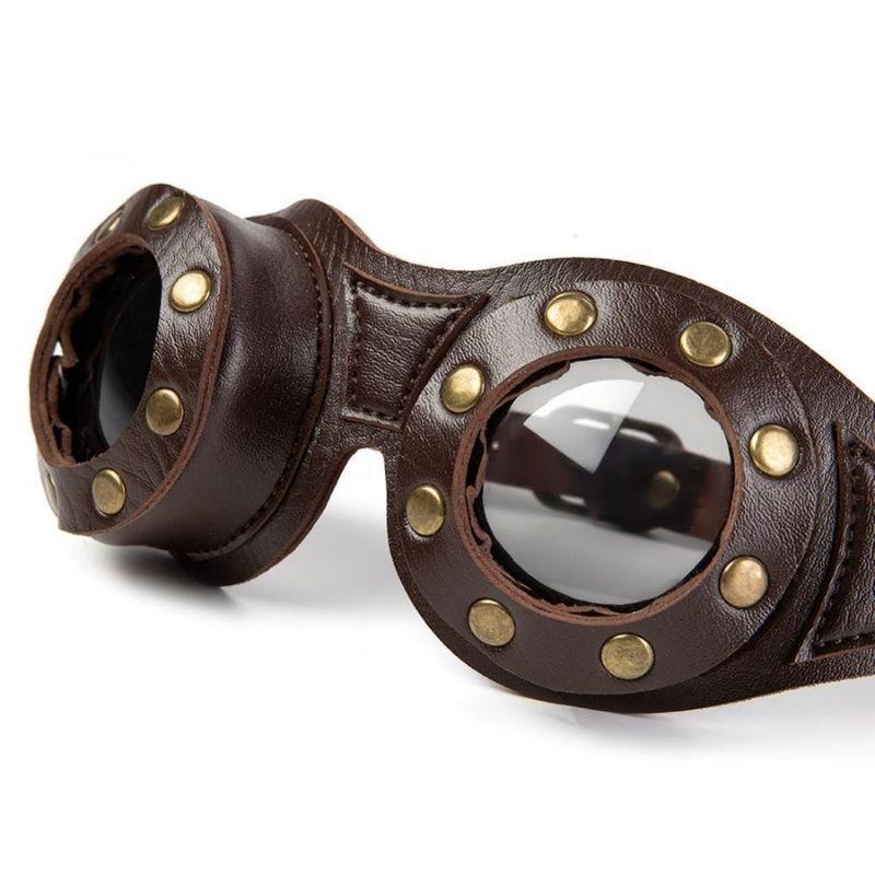 Lunettes en PU style steampunk