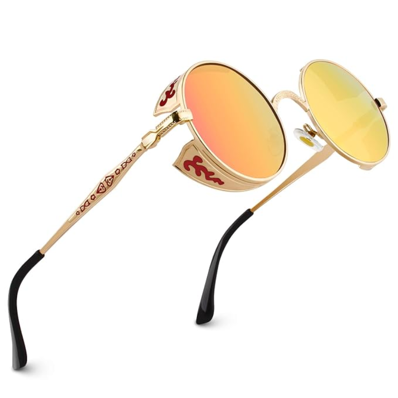 Lunettes homme solaires d’inspiration steampunk