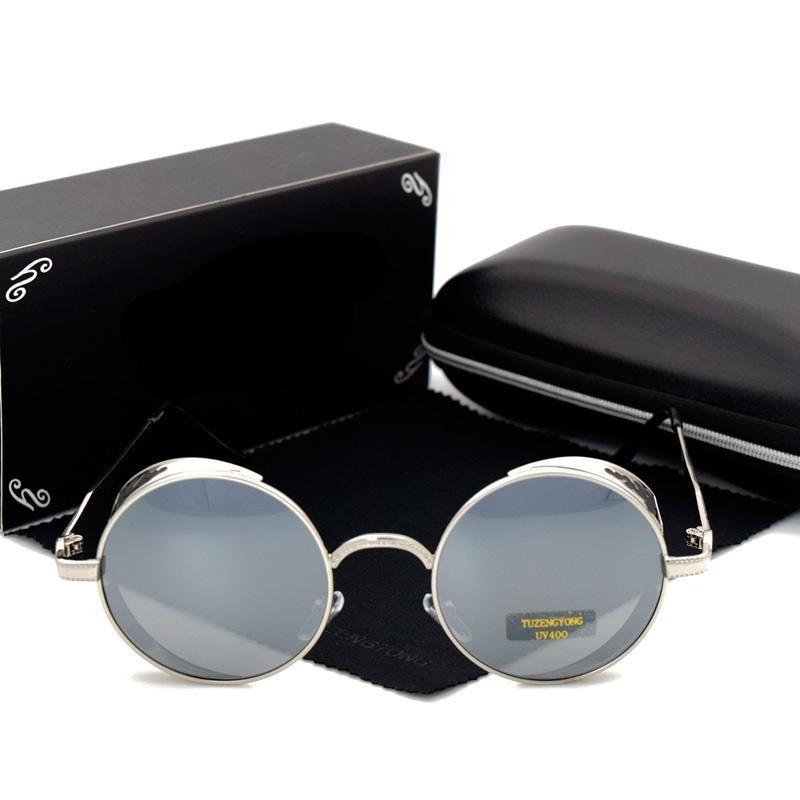 Lunettes masculines solaires au look steampunk