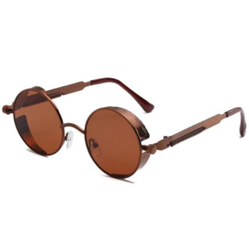 Lunettes métalliques rondes contre le soleil