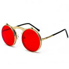 Lunettes rétro avec verres solaires rabattables
