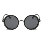 Lunettes rétro de forme ronde pour le soleil
