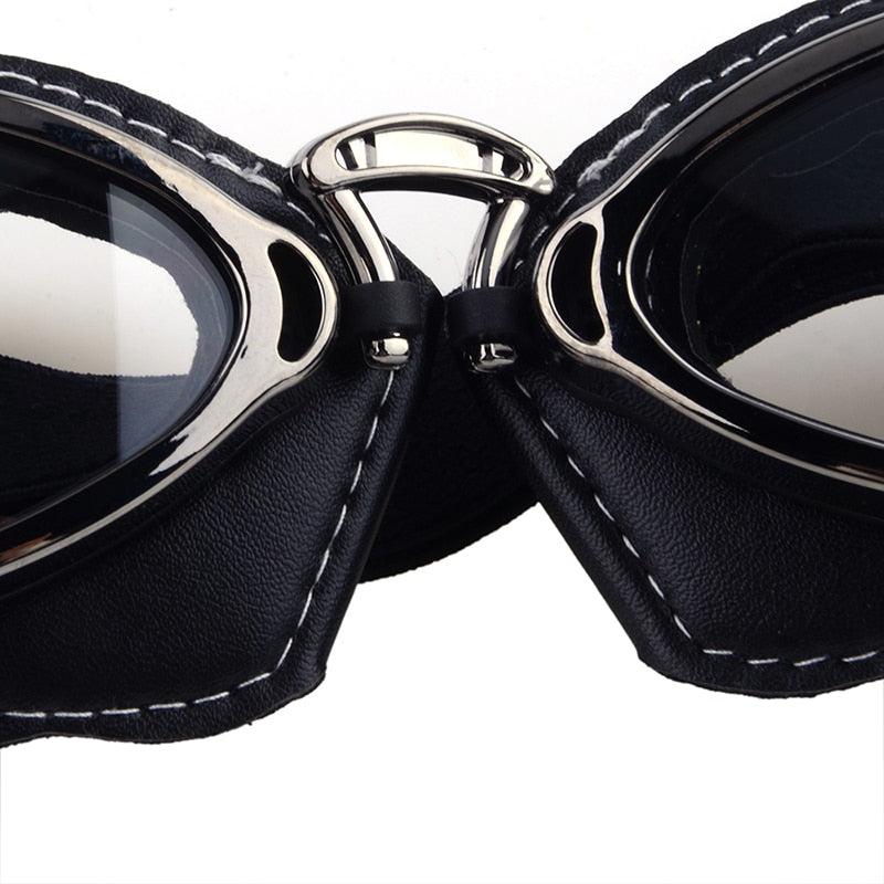 Lunettes rétro de moto pour le soleil