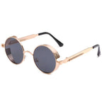 Lunettes rondes en métal contre le soleil