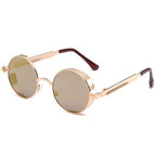 Lunettes rondes métalliques de soleil