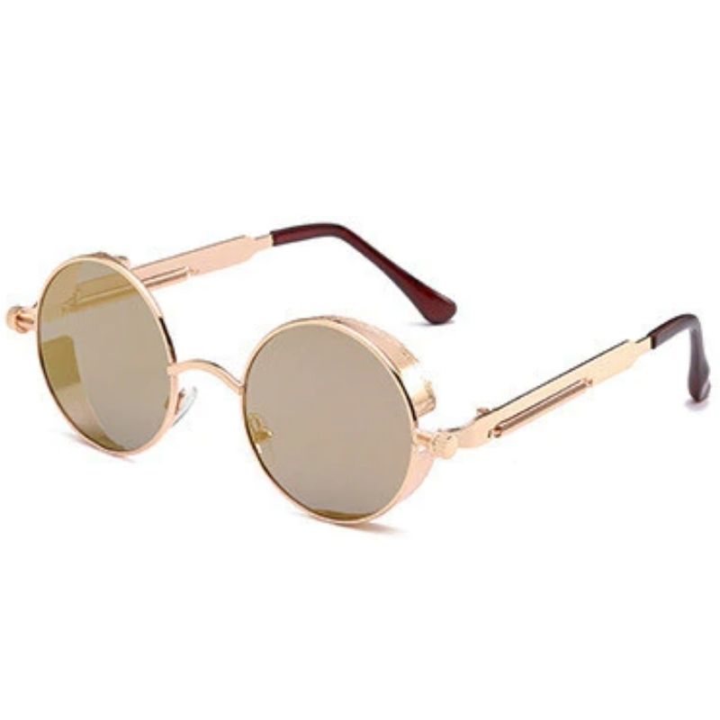 Lunettes rondes métalliques de soleil