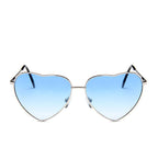 Lunettes solaires cœur de couleur bleue