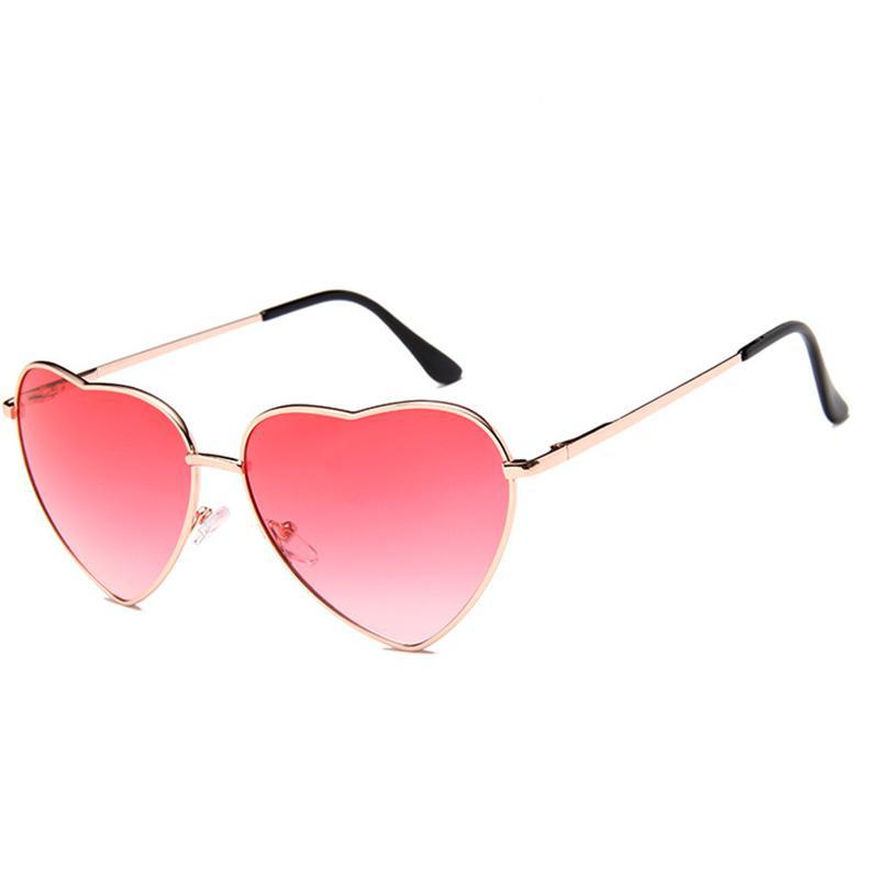 Lunettes solaires cœur de couleur rouge