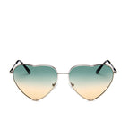 Lunettes solaires cœur de couleur verte
