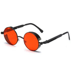 Lunettes solaires de forme ronde métalliques
