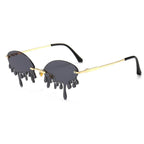 Lunettes solaires dessinées en forme de goutte