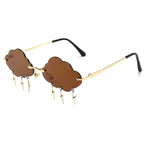 Lunettes solaires dessinées en forme de nuage