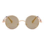 Lunettes solaires en métal de forme ronde