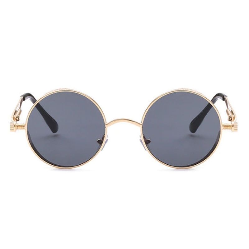 Lunettes solaires métalliques au format rond