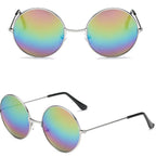 Lunettes solaires pour femme à monture ronde vintage