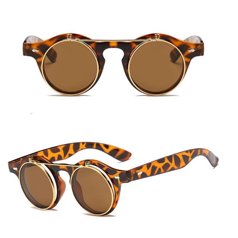 Lunettes solaires rabattables façon steampunk