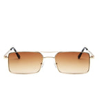 Lunettes solaires rétro de forme rectangulaire