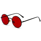 Lunettes solaires rouges rondes au style vintage