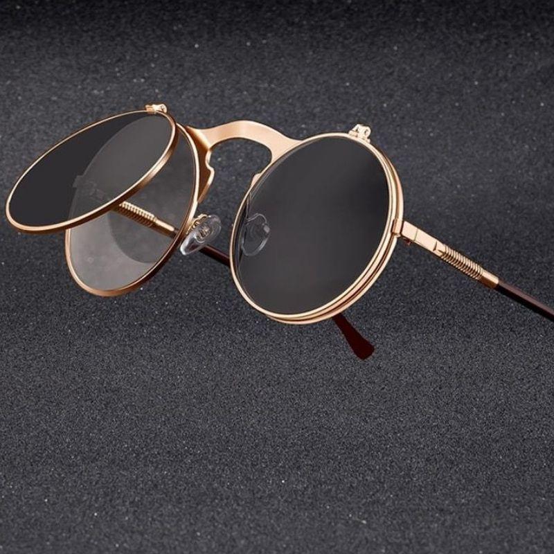 Lunettes solaires vintage à verres relevables