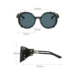 Lunettes solaires vintage ornées de simili