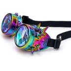 Lunettes steampunk à kaléidoscope avec rivets
