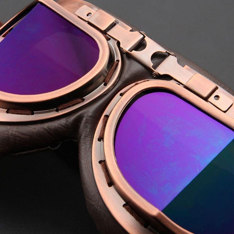 Lunettes steampunk façon aviateur