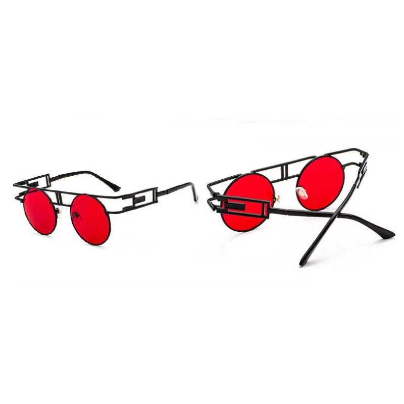 Lunettes steampunk solaires à barre droite