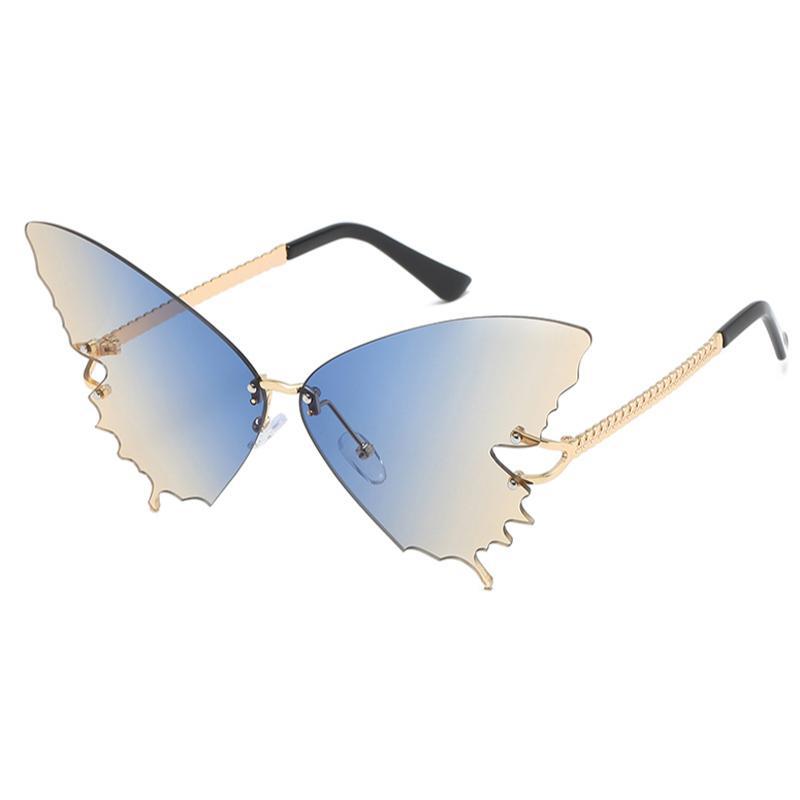 Lunettes steampunk solaires à silhouette papillon