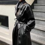 Manteau en PU façon trench oversize