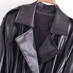 Manteau en simili PU façon trench-coat