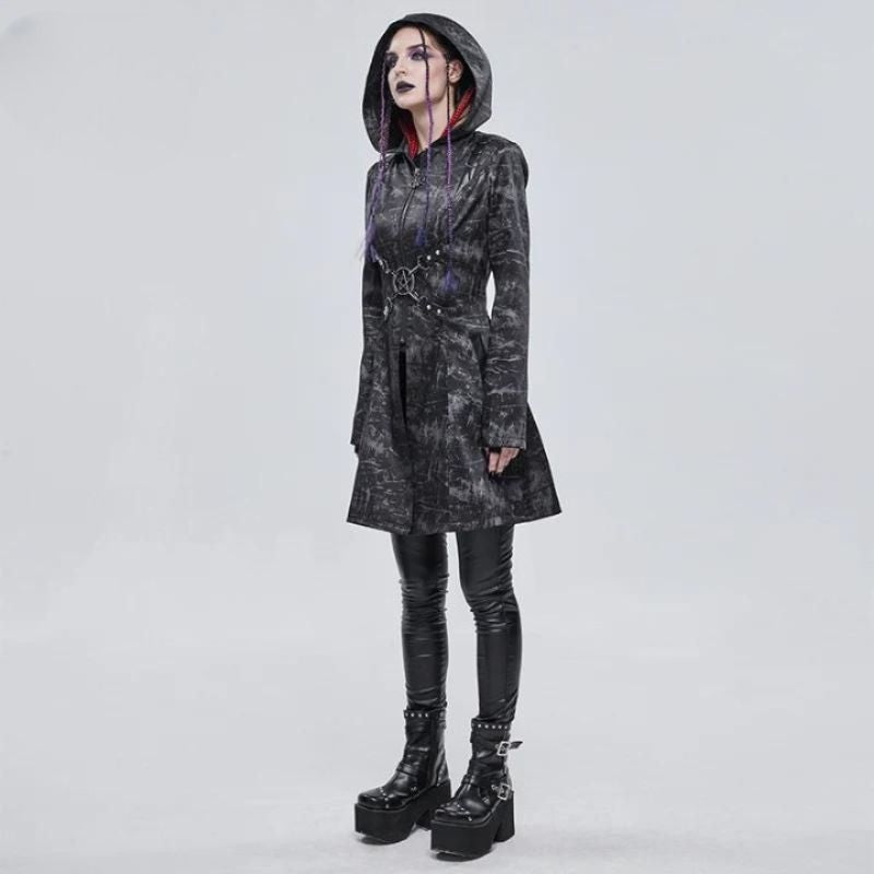 Manteau féminin style métal rock punk