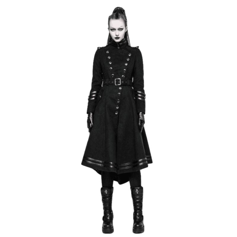 Manteau gothique long noir pour femme