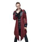 Manteau homme rouge au style gothique