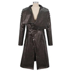 Manteau long brun de style steampunk
