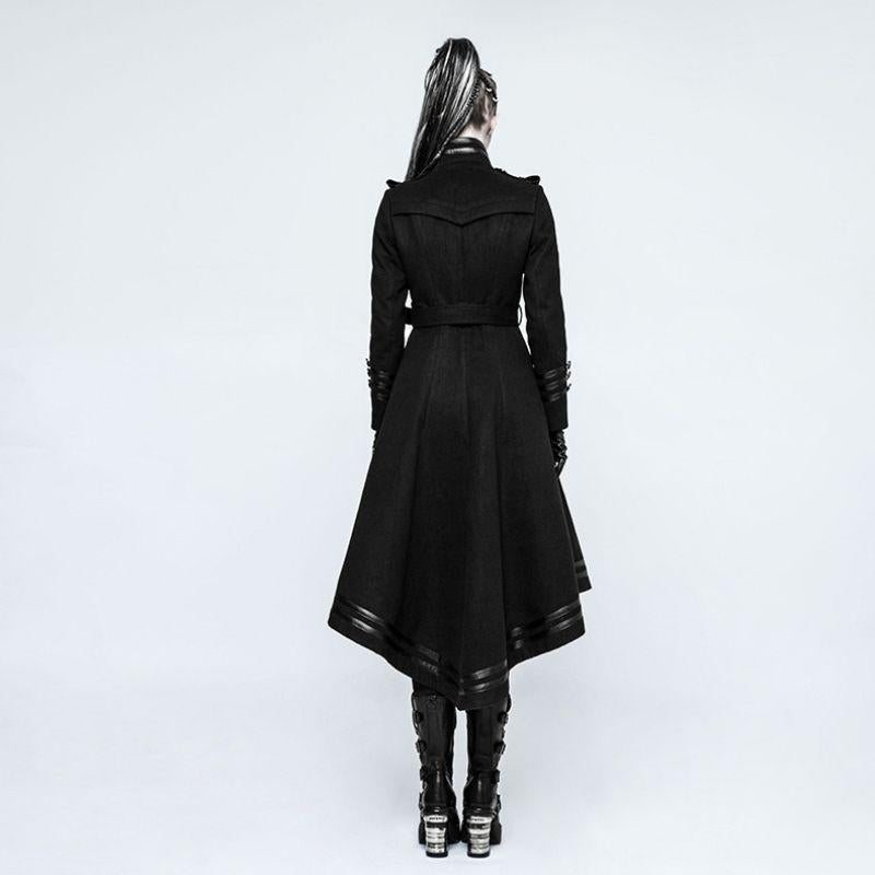 Manteau long pour femme noir gothique