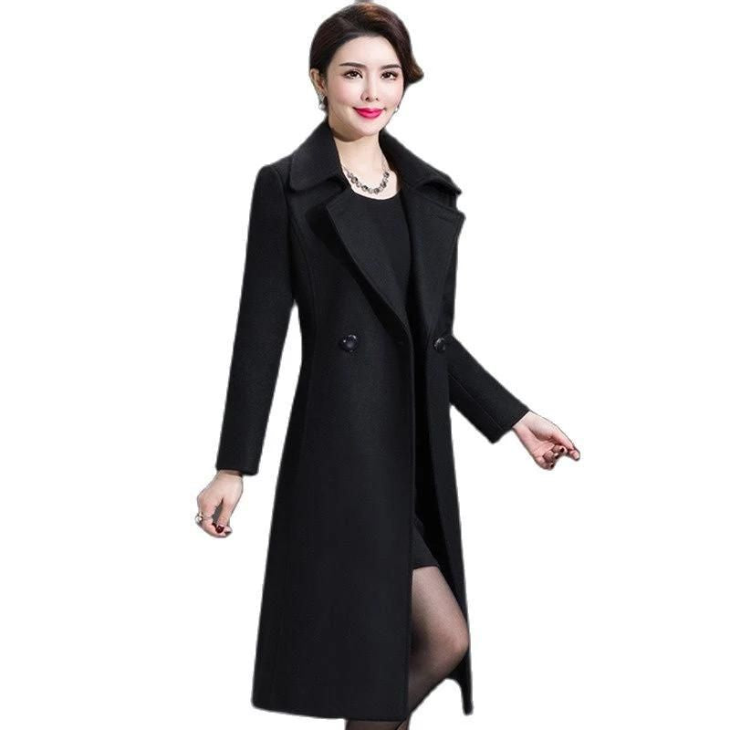 Manteau long vintage pour femme